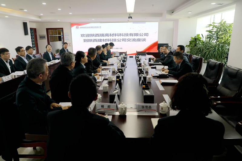 陕西瑞高材料科技有限公司到陕西建材科技公司交流座谈